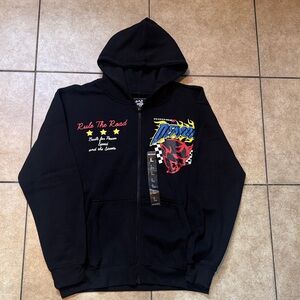Dodge Demond zipper Hoodie Black